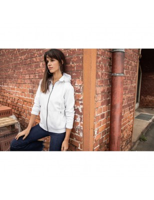 Hooded sweat jacket with zip