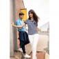 Polo shirt in maritime look with breast pocket