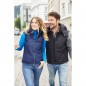 Fashionable quilted vest with detachable hood