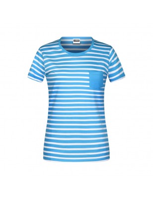 T-shirt in maritime look with breast pocket