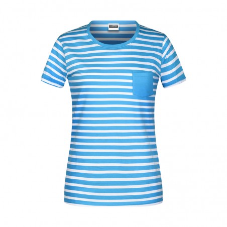 T-shirt in maritime look with breast pocket