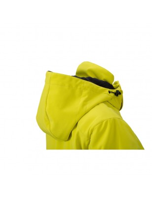 Elastic, padded softshell jacket