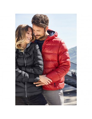 Ultra light down jacket with hood in casual style