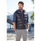 Ultra light down vest with hood in casual style