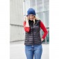 Casual down vest with stand-up collar