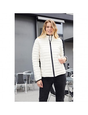 Casual down jacket with stand-up collar