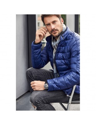 Casual down jacket with stand-up collar