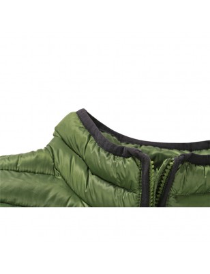 Casual down jacket with stand-up collar