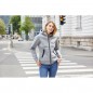 Hooded jacket with fashionable details in melange look