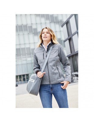 Softshell jacket in melange look