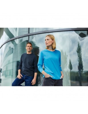 Long-sleeved T-shirt made of soft elastic single jersey