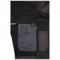 Specialized work pants in slim profile with elastic insets and functional details