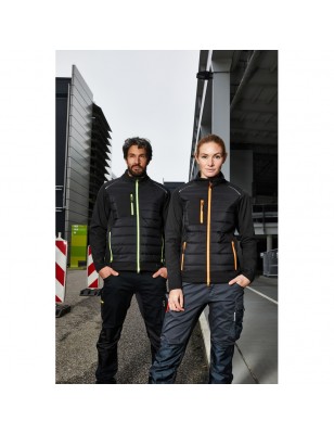 Softshell jacket of attractive mixed materials