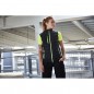 Softshell vest of attractive mixed materials