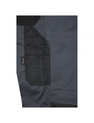 Specialized workwear pants with bib, with functional details