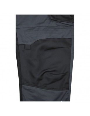 Specialized workwear pants with bib, with functional details