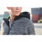 Padded knitted fleece jacket in attractive material mix