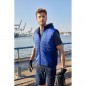 Padded knitted fleece vest in attractive material mix