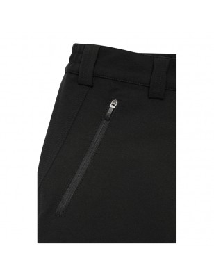 Elastic outdoor pants with slightly formed knee part