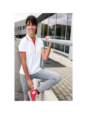 Classic polo shirt with contrasting stripes