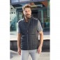 Vest in stylish material mix