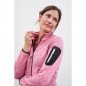 Fashionable knitted fleece jacket with stand-up collar