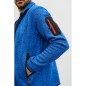 Fashionable knitted fleece jacket with stand-up collar