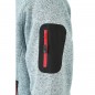 Fashionable knitted fleece jacket with stand-up collar