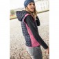 Vest in stylish material mix