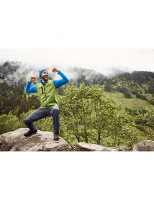 Knitted fleece vest with stand-up collar