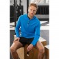 Long-sleeved zipped T-shirt for sports and leisure