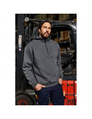 Hooded sweatshirt with zip