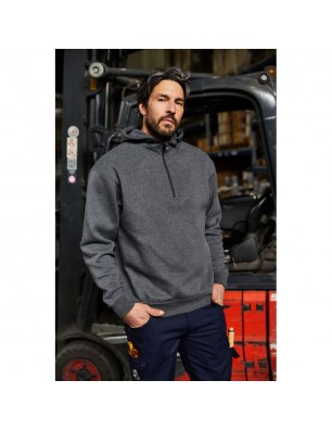 Hooded sweatshirt with zip