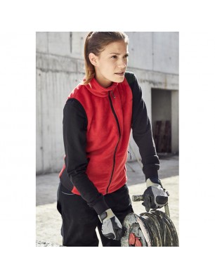 Durable fleece vest in material mix