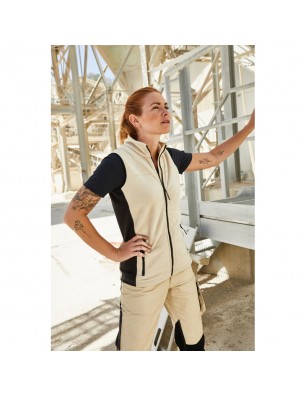 Durable fleece vest in material mix