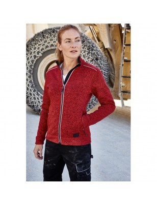 Easy-care knitted fleece jacket