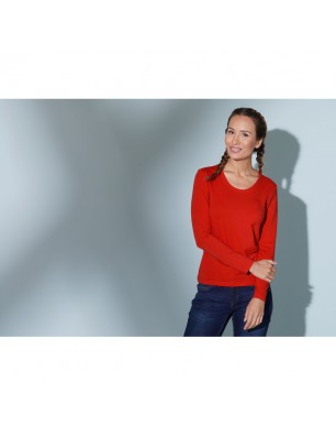 Long-sleeved T-shirt made of soft elastic single jersey