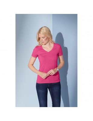 T-shirt made of soft elastic single jersey