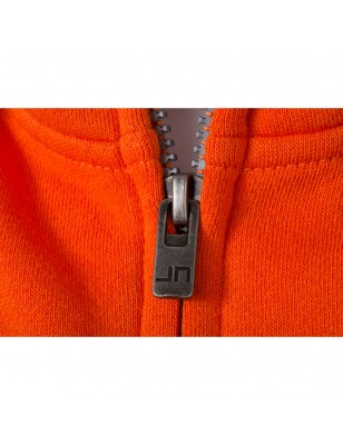 Zipped hooded sweat jacket