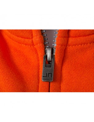 Zipped hooded sweat jacket