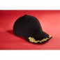 Special cap with embroidery "oak leaves" in lurex on the peak