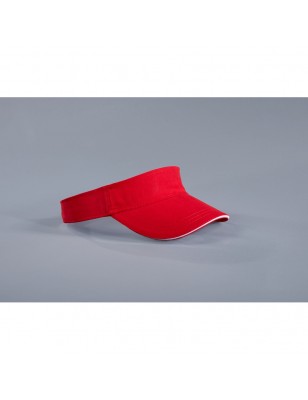 Trendy sunvisor with contrasting sandwich