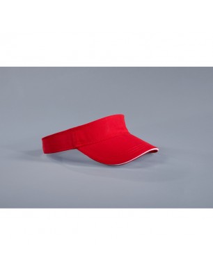 Trendy sunvisor with contrasting sandwich