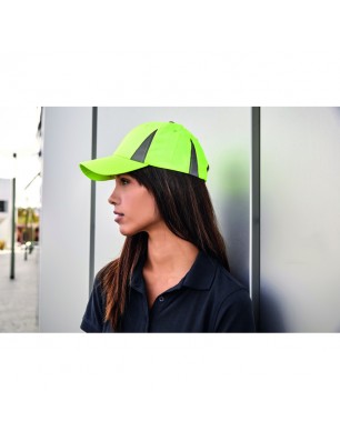 6 panel cap with reflective elements (without protective