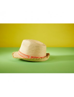 Trendy hat with fashionable brim with fringe