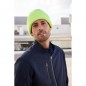 Warm knitted beanie with reflective accents (without protective function / no PPE)