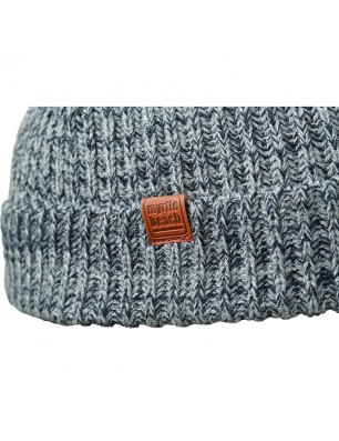 Melange beanie with brim