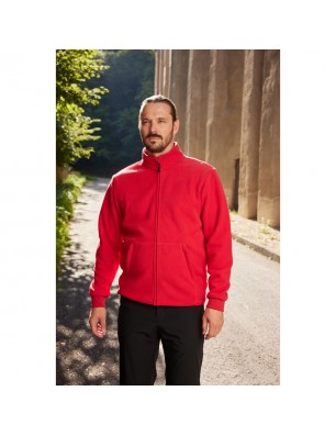 Fleece jacket with inside in contrasting colour