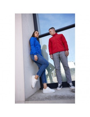 Fleece jacket with inside in contrasting colour