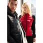 Sporty hooded jacket in attractive mixed materials